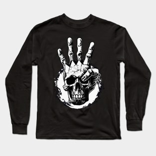 Skull Hand Rise Long Sleeve T-Shirt